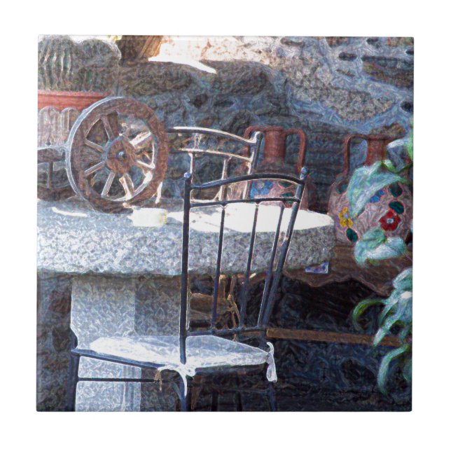 spanska Cactus still Life Kakelplatta (Framsidan)