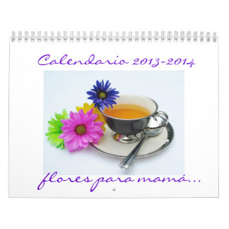 Spanska Calendario flores para mammor 2013-2014 Kalender