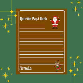 Spanska Carta Para Papá Noel Brown Brev till Santa