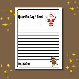 Spanska Carta Para Papá Noel White Brev till Santa