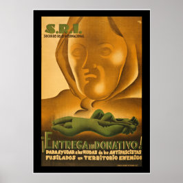 Spanska civila Krig-propagandahjälpen Poster