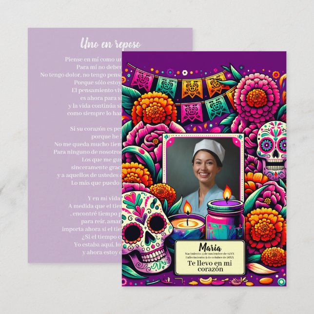 Spanska Dam i Guadalupe Prayer-skalle (Fram/baksida)