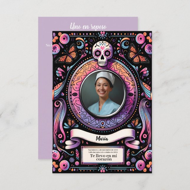 Spanska Dam i Guadalupe Prayer-skalle (Fram/baksida)