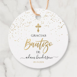 Spanska De Bautizo Gracias Guld Gåvor Etiketter