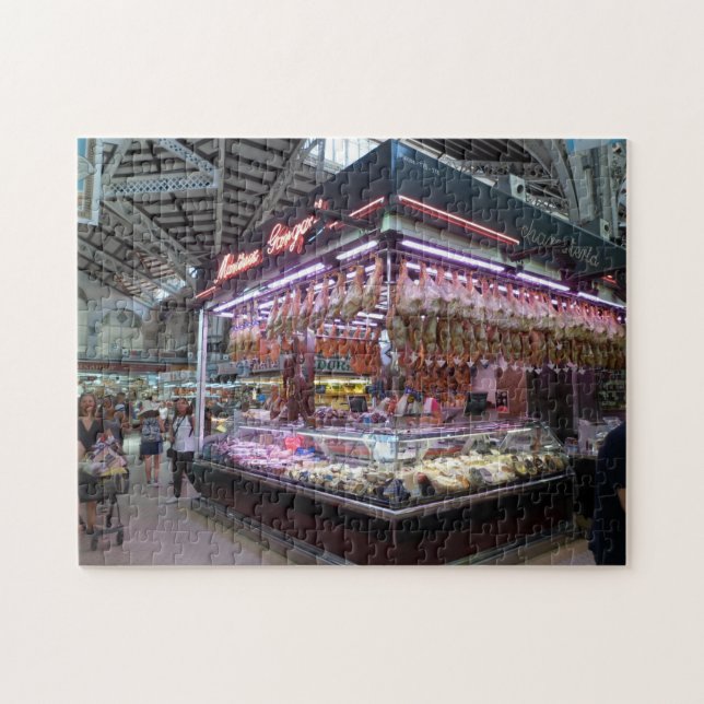 Spanska Deli Counter Indoor Market, Valencia Pussel (Horisontell)