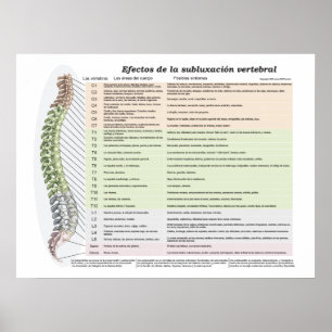 Spanska effekter av spinal subluxation Chiroprakti Poster
