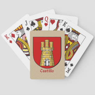 Spanska efternamnet Castillo Historic Shield Casinokort