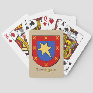 Spanska efternamnet Dominguez Historical Shield Casinokort
