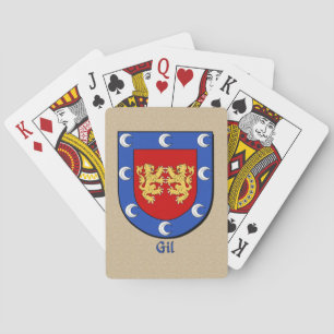 Spanska efternamnet Gil Historical Shield Casinokort