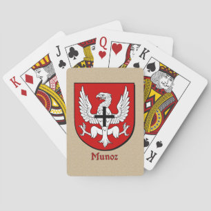 Spanska efternamnet Munoz Historical Shield Casinokort