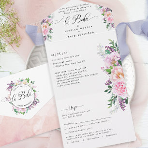 Spanska Eleganten Pastel Lila Bröllop Tear OSA