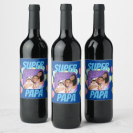 Spanska Fars dag/FelIz dIa del Padre Regalos Vinflaska Etikett