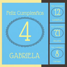 Spanska: Feliz Cumpleaños- Birthday Kort