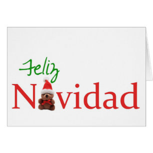 Spanska Feliz julklapp Hälsningskort