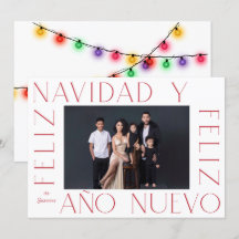 Spanska Feliz Navidad Ljus Photo