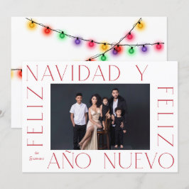 Spanska Feliz Navidad Ljus Photo Julkort