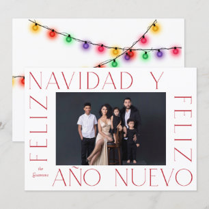 Spanska Feliz Navidad Ljus Photo Julkort