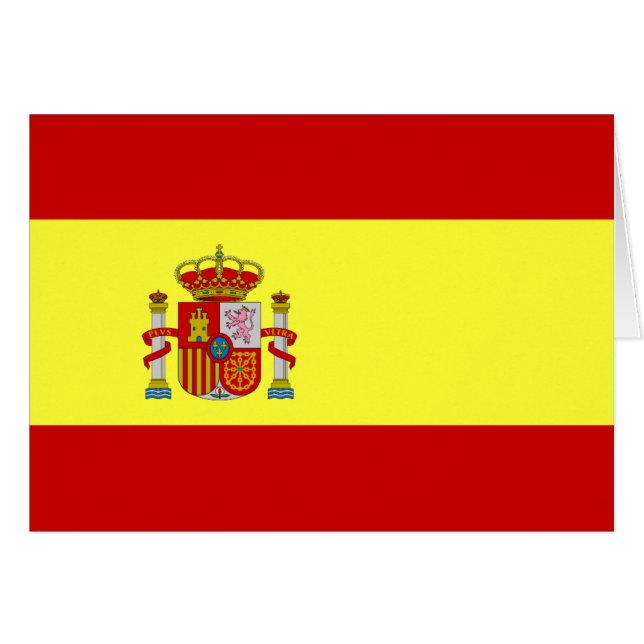 Spanska Flagga Bandera Española Card Hälsningskort (Framsidan Horizontal)