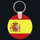 Spanska Flagga Bandera Española Nyckelring<br><div class="desc">Spanska Flagga Bandera Española: Visa ditt pride för Spanien med det ljusröda och gult anpassadet Spanska Flagga.</div>