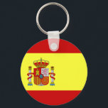 Spanska Flagga Bandera Española Nyckelring<br><div class="desc">Spanska Flagga Bandera Española: Visa ditt pride för Spanien med det ljusröda och gult anpassadet Spanska Flagga.</div>