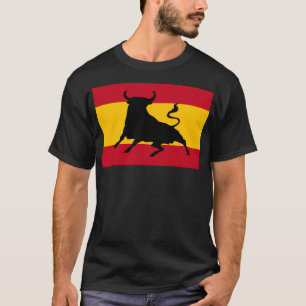 Spanska Flagga Bull T Shirt