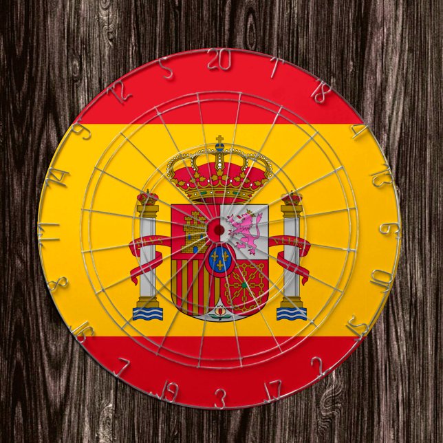 Spanska Flagga Dartboard & kärlek Spanien / spelta Darttavla (Skapare uppladdad)