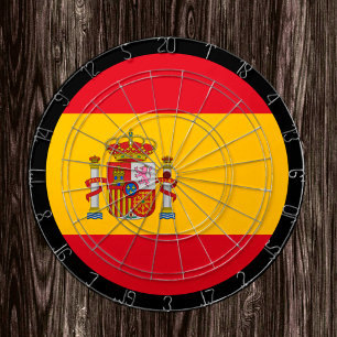 Spanska Flagga Dartboard och Spanien/speltavla Darttavla