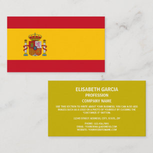 Spanska Flagga, Flagga Spanien Visitkort
