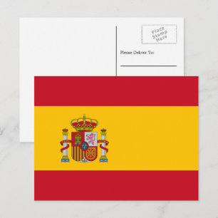 Spanska Flagga, Flagga Spanien Vykort