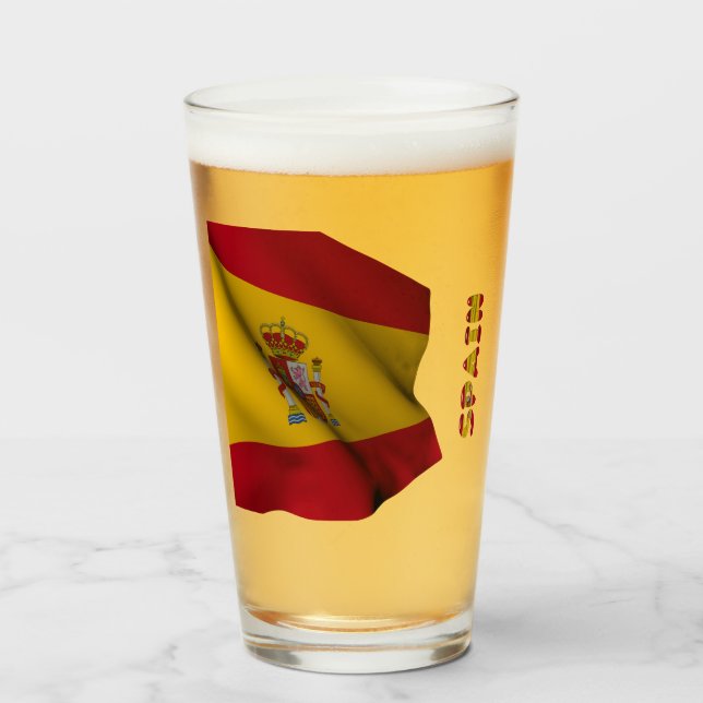 Spanska flagga glaskopp (Framsida fylld)