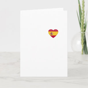 Spanska Flagga Heart Cute Spain Gift för manar & W Kort