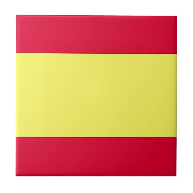 Spanska Flagga Kakelplatta (Framsidan)