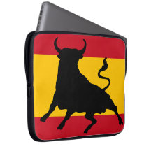 Spanska flagga med tjur