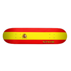 Spanska flagga mini skateboard bräda 18,5 cm