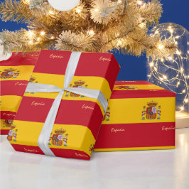 Spanska Flagga och spanska gåvor/sportfantaster Presentpapper