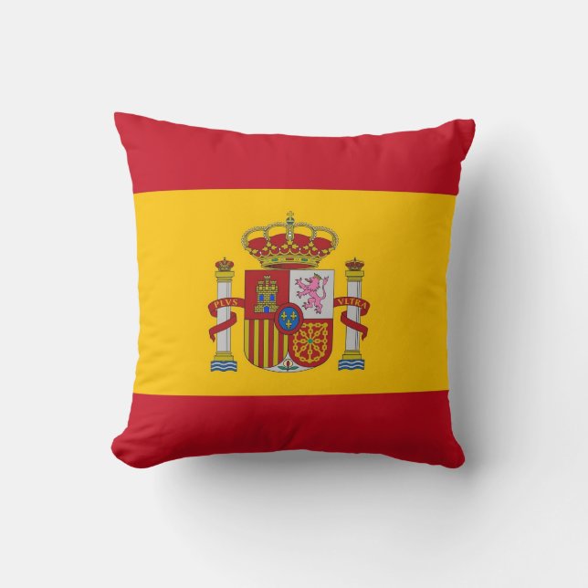 Spanska Flagga om amerikanska MoJo Pillow Kudde (Framsida)