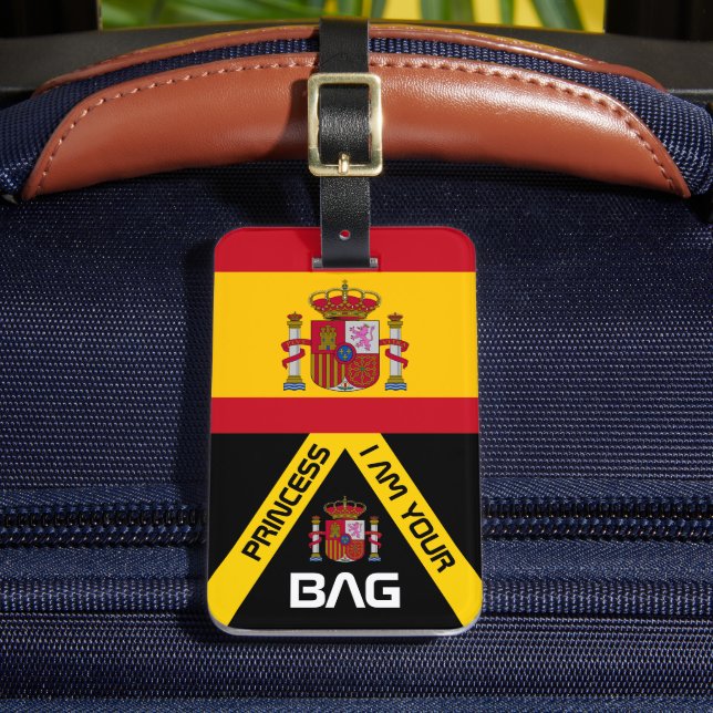 Spanska Flagga, påsar, märkre, Spanien/Personlig Bagagebricka (Framsida Insitu 2)