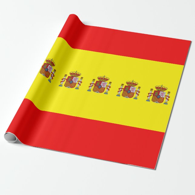 Spanska flagga presentpapper (Utrullad)