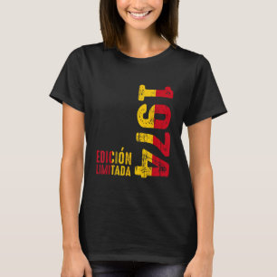 Spanska Flagga Retro 1974 År 1974 Vintage 1974 Sin T Shirt
