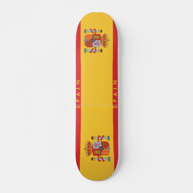 Spanska Flagga Skateboard (Framsida)