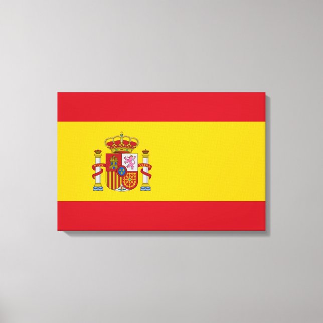Spanska Flagga (Spanien) Canvastryck (Framsida)