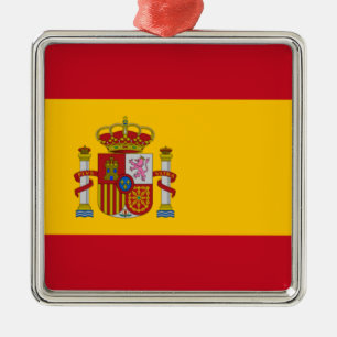 Spanska Flagga (Spanien) Julgransprydnad Metall