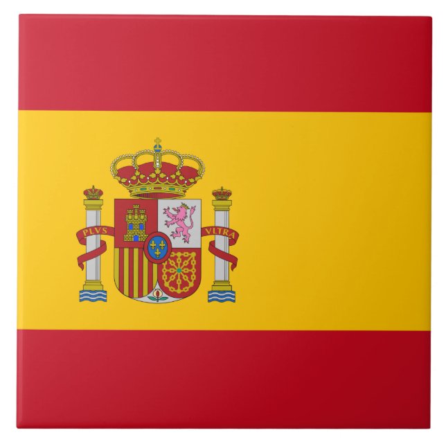 Spanska Flagga (Spanien) Kakelplatta (Framsidan)