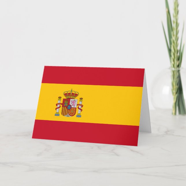 Spanska Flagga (Spanien) Kort (Framsida)