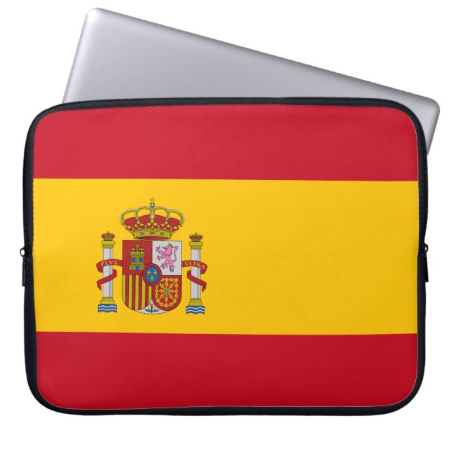 Spanska Flagga (Spanien) Laptop Fodral (Framsidan)