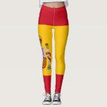 Spanska Flagga (Spanien) Leggings<br><div class="desc">Denna utformning är utmärkande för Spaniens flagga (på spanska känd som "España"), officiellt känd som Konungariket Spanien (på spanska, "Reino de España"), som är ett land i Sydeuropa med några fickor av territorium över Gibraltarsundet och Atlanten. Dess europeiska kontinentalterritorium ligger på den iberiska Peninsulan. Dessutom gör de afrikanska enklaverna Ceuta,...</div>