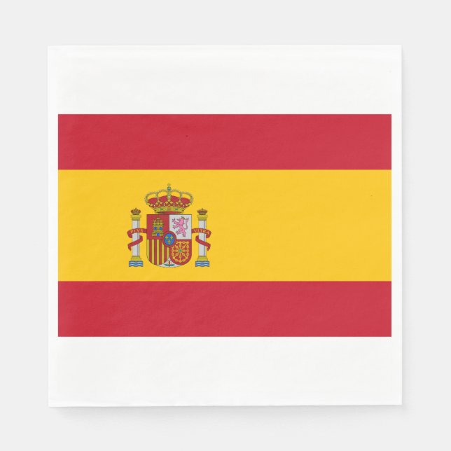Spanska Flagga (Spanien) Pappersservett (Framsidan)
