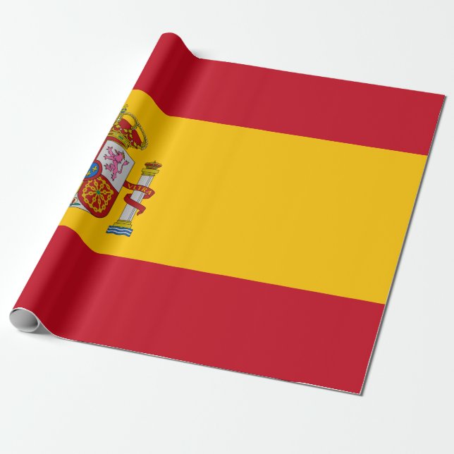 Spanska Flagga (Spanien) Presentpapper (Utrullad)