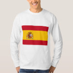 Spanska Flagga (Spanien) T Shirt<br><div class="desc">Denna utformning är utmärkande för Spaniens flagga (på spanska känd som "España"), officiellt känd som Konungariket Spanien (på spanska, "Reino de España"), som är ett land i Sydeuropa med några fickor av territorium över Gibraltarsundet och Atlanten. Dess europeiska kontinentalterritorium ligger på den iberiska Peninsulan. Dessutom gör de afrikanska enklaverna Ceuta,...</div>