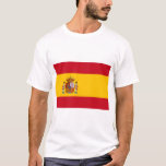 Spanska Flagga (Spanien) T Shirt<br><div class="desc">Denna utformning är utmärkande för Spaniens flagga (på spanska känd som "España"), officiellt känd som Konungariket Spanien (på spanska, "Reino de España"), som är ett land i Sydeuropa med några fickor av territorium över Gibraltarsundet och Atlanten. Dess europeiska kontinentalterritorium ligger på den iberiska Peninsulan. Dessutom gör de afrikanska enklaverna Ceuta,...</div>